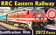 RRC Eastern Railway Notification 2022 – Opening For 2972 Fitter, Electrician Posts