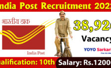 India Post Notification 2022 – Opening for 38,926 GDS Posts