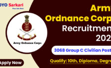 Army Ordnance Corps Notification 2022 – Opening for 3068 Group C Civilian Posts