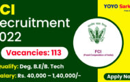 FCI Notification 2022 – Opening for 113 Executive Posts