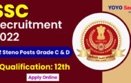 SSC Notification 2022 – Opening for 842 Stenographer Grade C & D Posts