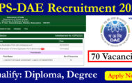 DPS DAE Notification 2022 – Opening for 70 Storekeeper Posts | Apply Online