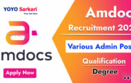 Amdocs Notification 2023 – Opening for Various Admin Posts | Apply Online