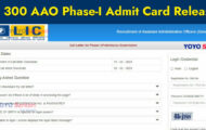 LIC Notification 2023 – 300 AAO Phase-I Admit Card Released