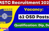 MSTC Ltd Notification 2023 – Opening for 62 OSD Posts | Apply Online