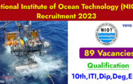 NIOT Notification 2023 – Opening for 89 Technician Posts | Apply Online