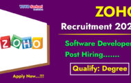 ZOHO Notification 2023 – Opening for Various Developer Posts | Apply Online