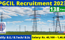 PGCIL Notification 2023 – Opening for 138 Trainee Posts  | Apply Online