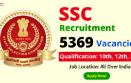 SSC Notification 2023 – Opening for 5369 Phase-XI Posts | Apply Online