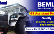 BEML Notification 2023 – Opening for 68 Assistant Posts | Apply Offline