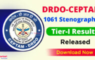 DRDO-CEPTAM Notification 2023 – 1061 Stenographer Tier-I Results Released