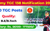 Army TGC 138 Notification 2023 – Opening for 40 TGC Posts | Apply Online