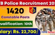 WB Police Notification 2023 – Opening for 1420 Constable Posts | Apply Online