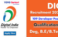 DIC Notification 2023 – Openings For 109 Developer Posts  | Apply Online