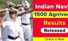 Indian Navy Notification 2023 – 1500 Agniveer Results Released