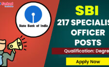 SBI Notification 2023 – Opening for 217 SO Posts | Apply Online