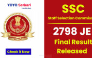 SSC Notification 2023 – 2798 JE Final Results Released