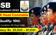 SSB Notification 2023 – Opening for 914 Head Constable Posts | Apply Online