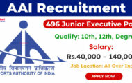AAI Notification 2023 – Opening for 496 Executive Posts | Apply Online
