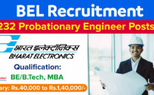 BEL Notification 2023 – Opening for 232 Probationary Engineer Posts | Apply Online