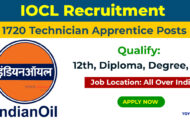 IOCL Notification 2023 – Opening for 1720 Technician Apprentice Posts | Apply Online