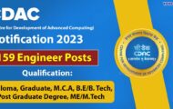 CDAC Notification 2023 – Opening for 159  Engineer Posts | Apply Online