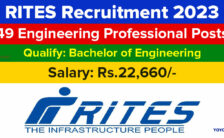 RITES Notification 2023 – Opening for 49 Engineering Professional Posts | Apply Online