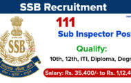 SSB Notification 2023 – Opening for 111 SI Posts | Apply Online