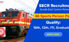 SECR Notification 2023 – Opening for 46 Sports Person Posts | Apply Online