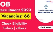 IOB Notification 2023 – Opening for 66 Manager Posts | Apply Online