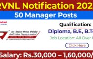 RVNL Notification 2023 – Opening for 50 Manager Posts | Apply Email