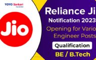 Reliance Jio Notification 2023 – Opening for Various Engineers Posts | Apply Online
