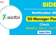 SIDBI Notification 2023 – Opening for 50 Manager Posts | Apply Online