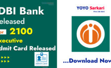 IDBI Bank Notification 2023: 2100 Executive Admit Card Released