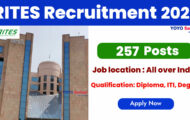 RITES Recruitment 2023 for 257 Apprentice Posts