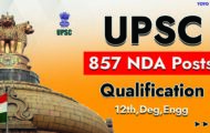 UPSC Notification 2024 – Opening for 857 NDA Posts