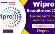 Wipro Notification 2023 – Opening for Various Application Architect Posts