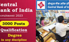 Central Bank of India Recruitment 2024: Important Dates and Qualifications for 3000 Apprentice Posts
