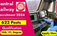 Central Railway Recruitment 2024: Latest Update for 622 Clerk and Helper Positions