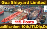 Goa Shipyard Limited Recruitment 2024: Explore Exciting Opportunities for 115 Driver Post