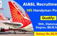 AIASL Recruitment 2024: Walk-in-interview For 145 Handyman Posts