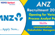 ANZ Recruitment 2024: Online Application for Process Analyst Posts