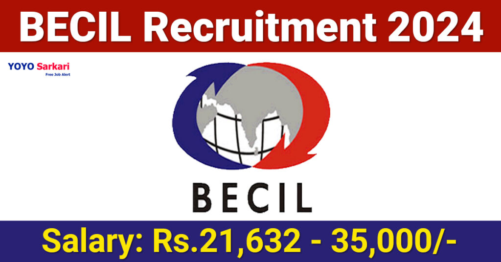 Data Entry Operator - BECIL Recruitment 2024(All India Can Apply) - Last Date 08 May at Govt Exam Update