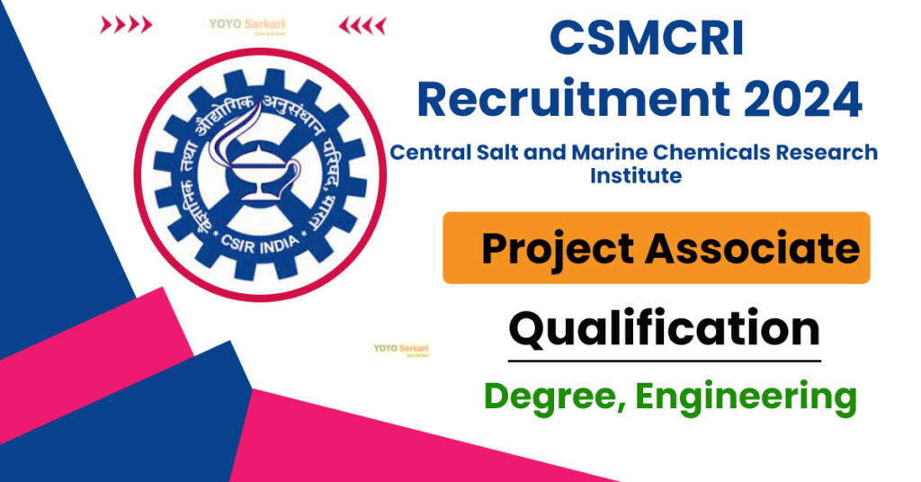 CSMCRI Recruitment 2024