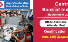 Central Bank of India Recruitment 2024: Important Dates and Qualifications for Various Office Assistant Post