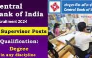 Central Bank of India Recruitment 2024: Important Dates and Qualifications for BC Supervisor Posts