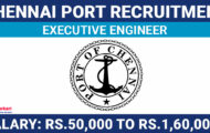 Chennai Port Recruitment 2024: Explore the Details for 16 Executive Engineer Posts