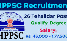 HPPSC Recruitment 2024: Online Applications for 26 Tehsildar Posts