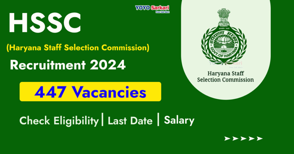 447 Posts - Staff Selection Commission - HSSC Recruitment 2024 - Last Date 01 May at Govt Exam Update