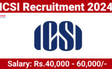 ICSI Recruitment 2024: Notification For 15 CPC Executive Posts